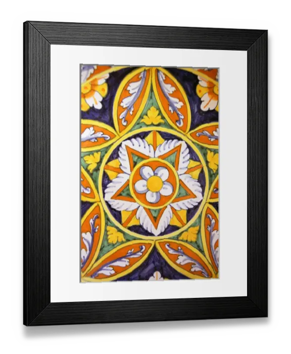 Framed Print : Europe, Italy. Traditional hand-painted glazed ceramic dish Framed Print : Europe, Italy. Traditional hand-painted glazed ceramic dish
