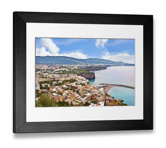 Framed Print : Italy, Campania, Mediterranean sea, Tyrrhenian sea, Tyrrhenian coast, Napoli district Framed Print : Italy, Campania, Mediterranean sea, Tyrrhenian sea, Tyrrhenian coast, Napoli district