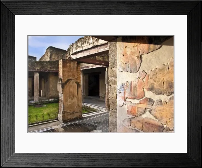 Framed Print : Casa dei Cerv (House of the Deer), ruins of the old Roman city of Herculaneum near Naples, Italy Framed Print : Casa dei Cerv (House of the Deer), ruins of the old Roman city of Herculaneum near Naples, Italy