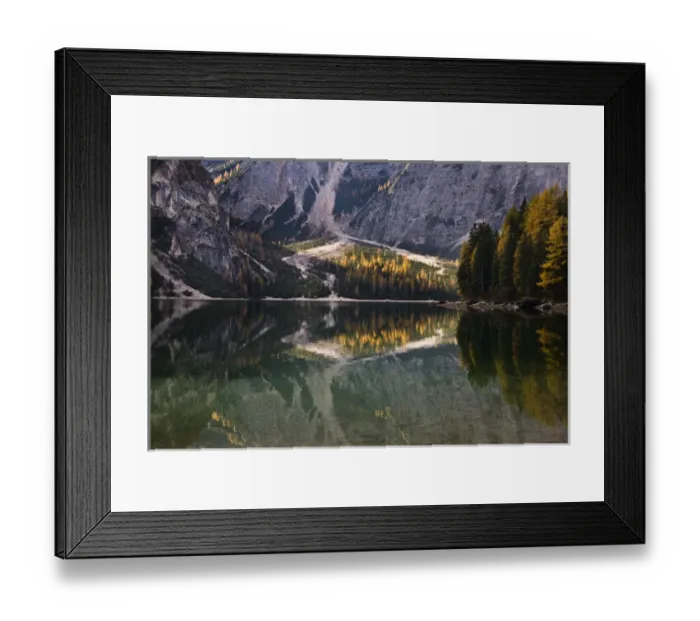 Framed Print : The Pragser Wildsee (Lake Prags, Lago die Braies) is one of the main toruist attractions