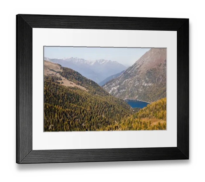 Framed Print : The valley Martelltal with lake Zufrittsee in south tyrol... Europe, central europe