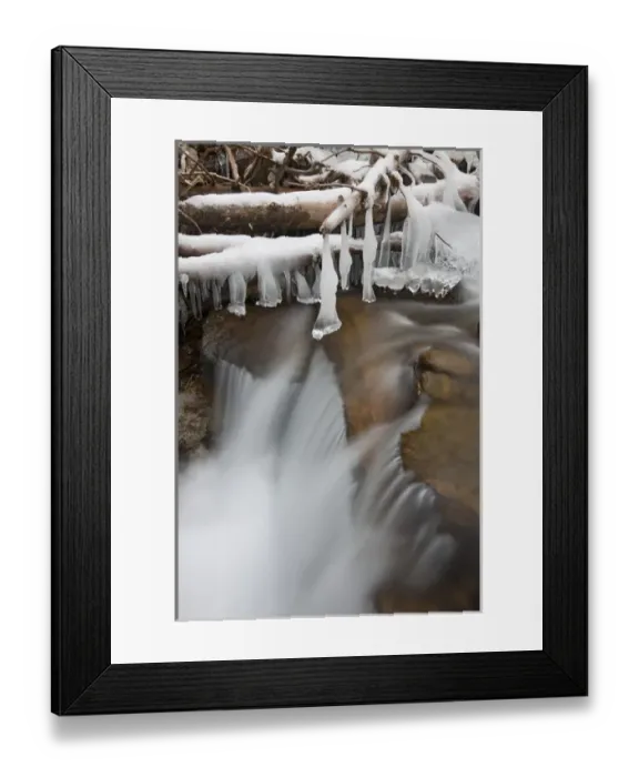Framed Print : Frozen waterfall in valley Martelltal with icicles Europe, central europe, Italy