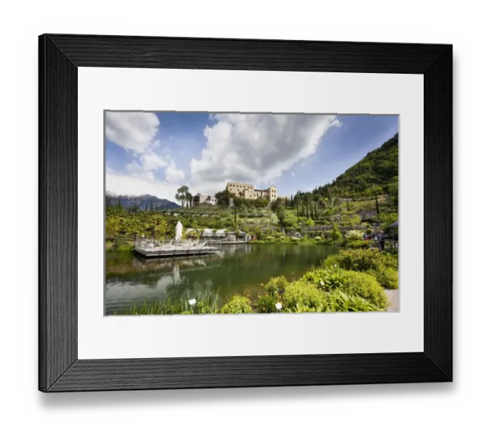 Framed Print : The gardens of Schloss Trauttmansdorff. they are considered to be among the finest Framed Print : The gardens of Schloss Trauttmansdorff. they are considered to be among the finest