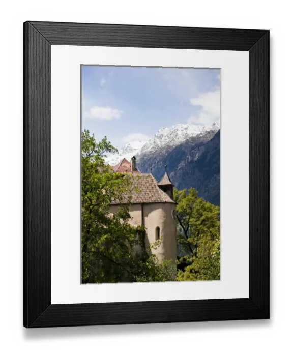 Framed Print : Schenna (Scena) near Meran (Merano), palace, castle Framed Print : Schenna (Scena) near Meran (Merano), palace, castle