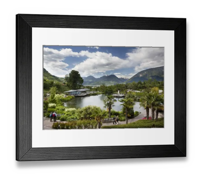 Framed Print : The gardens of Schloss Trauttmansdorff. they are considered to be among the finest Framed Print : The gardens of Schloss Trauttmansdorff. they are considered to be among the finest