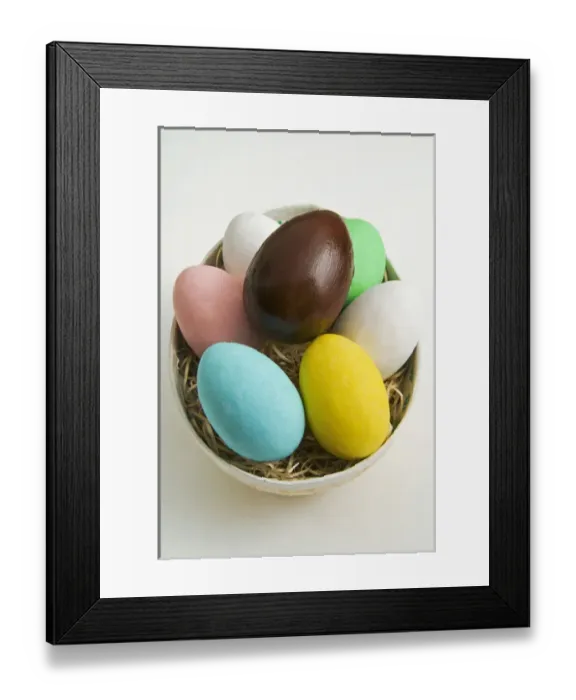 Framed Print : Easter eggs, spring eggs