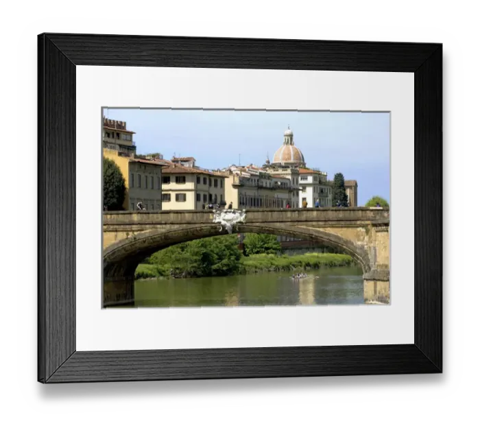 Framed Print : Ponte Santa Trinita (16th century), Arno river, Florence (Firenze), UNESCO World Heritage Site