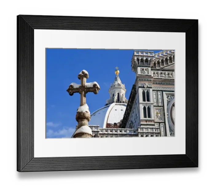 Framed Print : The Duomo (Cathedral) with snow during winter time, Firenze, Tuscany, Italy, UNESCO Framed Print : The Duomo (Cathedral) with snow during winter time, Firenze, Tuscany, Italy, UNESCO