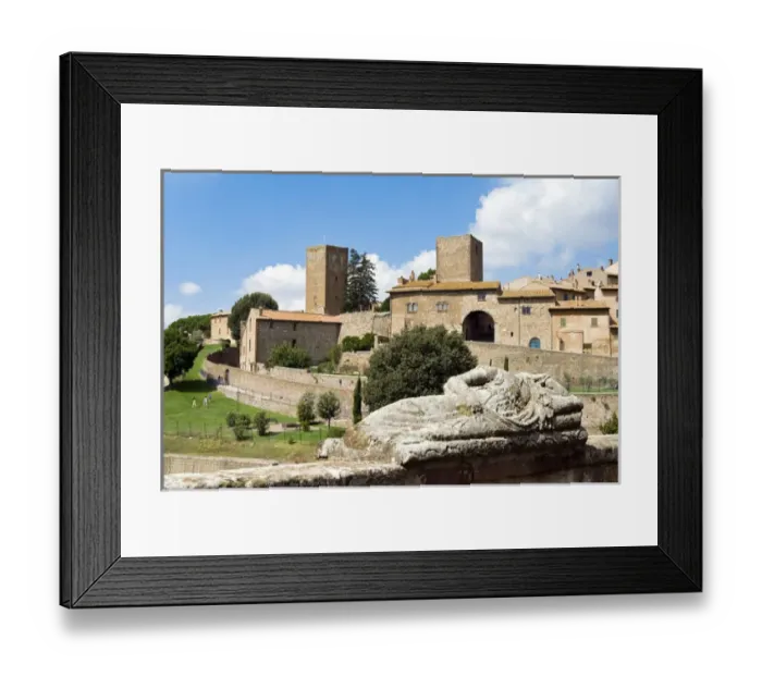 Framed Print : Etruscan sarcophagus, Tuscania, Viterbo Province, Latium, Italy