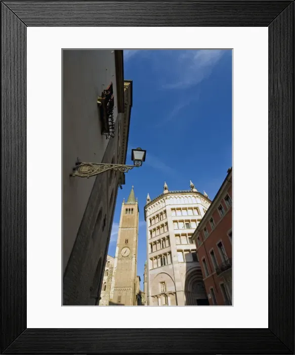 Framed Print : The cathedral and the baptistry, Parma, Emilia Romagna, Italy, Europe
