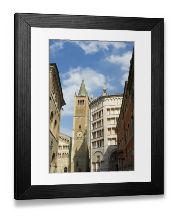 Framed Print : The cathedral and the baptistry, Parma, Emilia Romagna, Italy, Europe Framed Print : The cathedral and the baptistry, Parma, Emilia Romagna, Italy, Europe