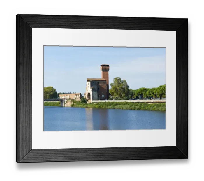 Framed Print : The Tower of the Citadel and Arno River, Pisa, Tuscany, Italy, Europe Framed Print : The Tower of the Citadel and Arno River, Pisa, Tuscany, Italy, Europe