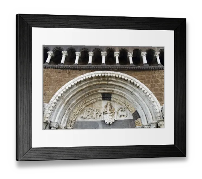 Framed Print : Facade of Santa Maria Maggiore Church, Tuscania, Viterbo province, Latium, Italy Framed Print : Facade of Santa Maria Maggiore Church, Tuscania, Viterbo province, Latium, Italy