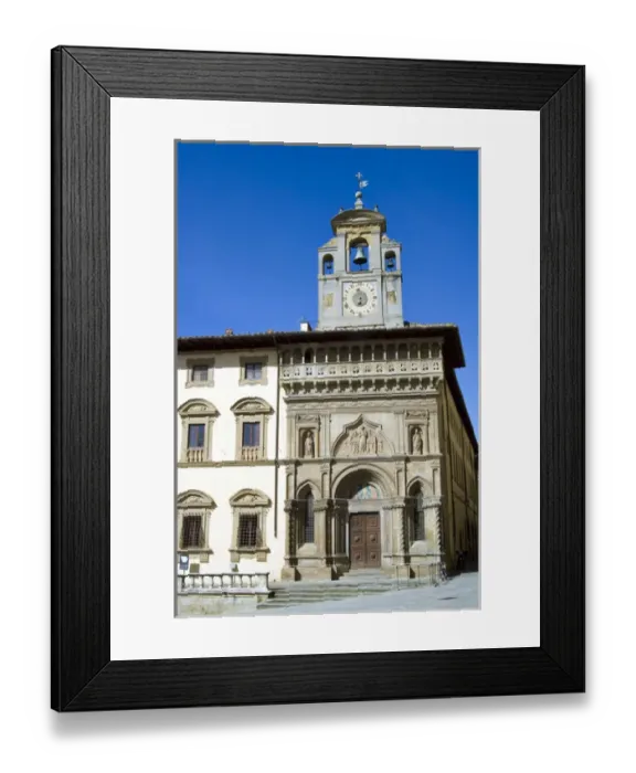 Framed Print : The building of Fraternita dei Laici, Piazza Vasari or Piazza Grande, Arezzo, Tuscany