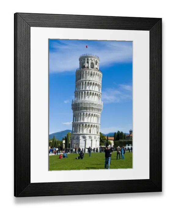 Framed Print : The Leaning Tower of Pisa, Piazza dei Miracoli, UNESCO World Heritage Site, Pisa