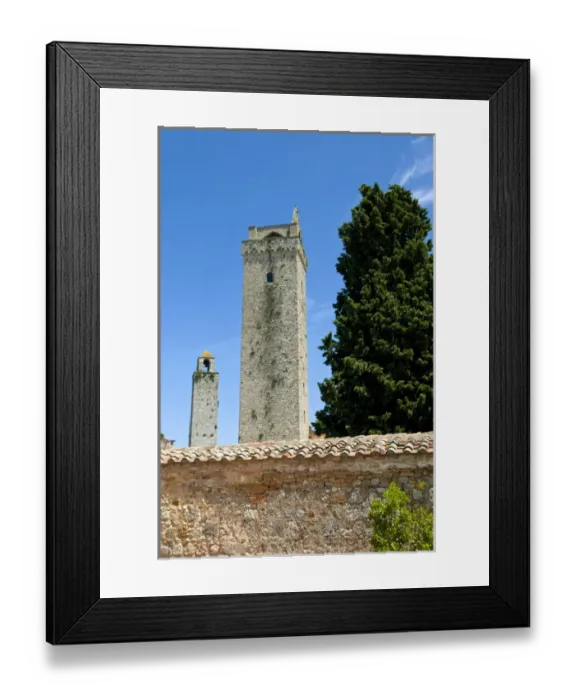 Framed Print : Towers of San Gimignano, UNESCO World Heritage Site, San Gimignano, Siena, Tuscany