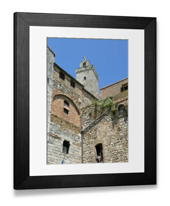 Framed Print : Tower of San Gimignano, UNESCO World Heritage Site, San Gimignano, Siena, Tuscany