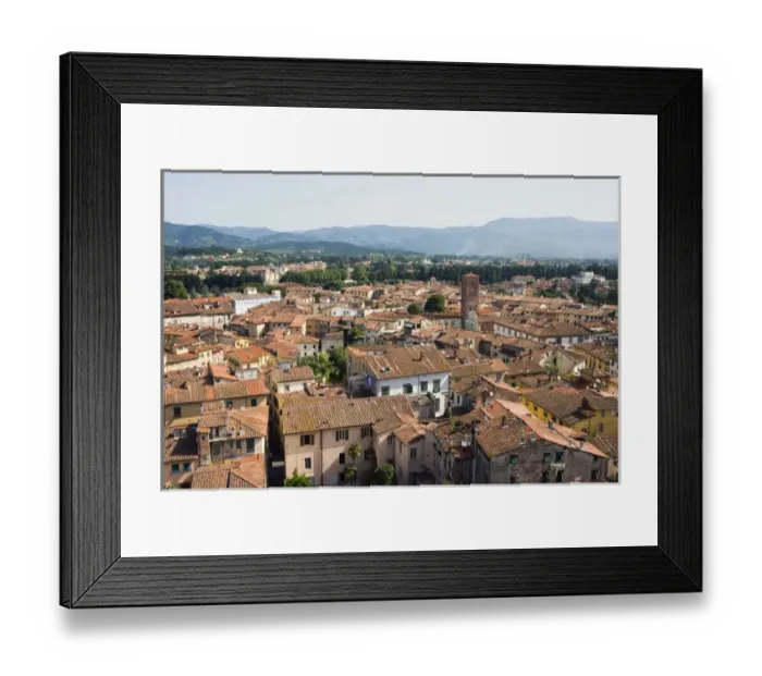 Framed Print : View of Lucca from Torre Guinigi, Lucca, Tuscany, Italy, Europe Framed Print : View of Lucca from Torre Guinigi, Lucca, Tuscany, Italy, Europe