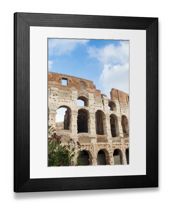 Framed Print : Colosseum or Flavian Amphitheatre, Rome, Unesco World Heritage Site, Latium, Italy