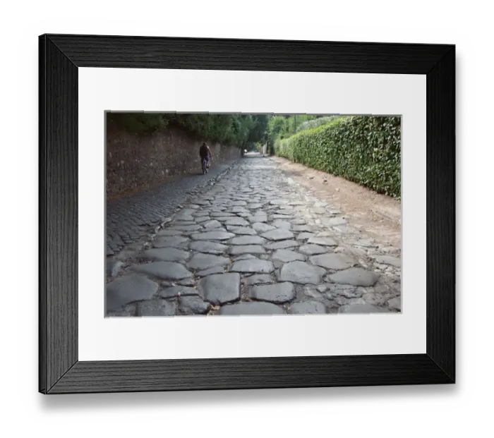 Framed Print : Roman Art. The Appian Way, connecting Rome to Brindisi and Apulia. Republic era. 312 B