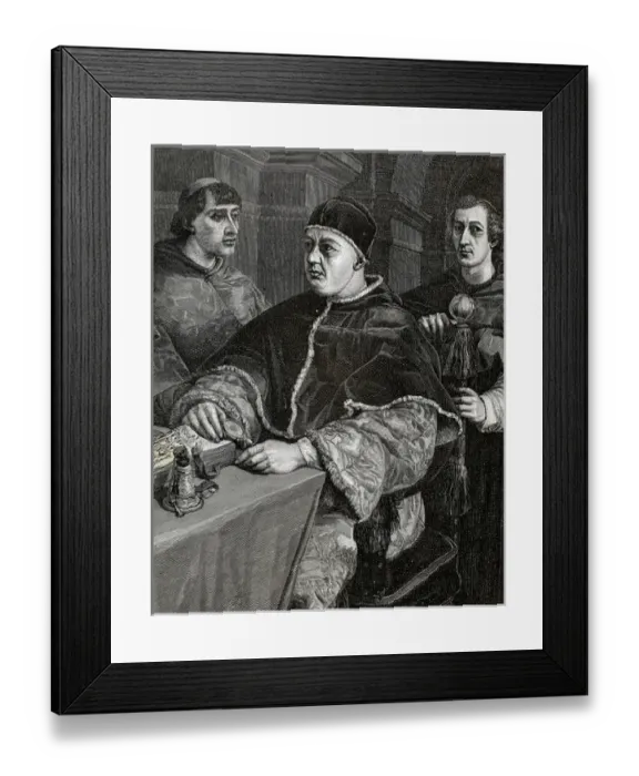 Framed Print : Leo X (1475-1521). Florentine Pope (1513-21), named Giovanni de Medici Framed Print : Leo X (1475-1521). Florentine Pope (1513-21), named Giovanni de Medici