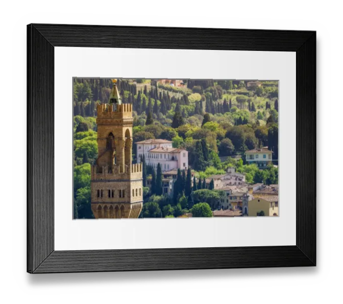 Framed Print : Bell tower and houses, Florence, Tuscany, Italy Framed Print : Bell tower and houses, Florence, Tuscany, Italy