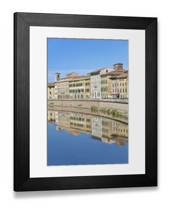 Framed Print : Europe, Italy, Tuscany, Pisa, The River Arno