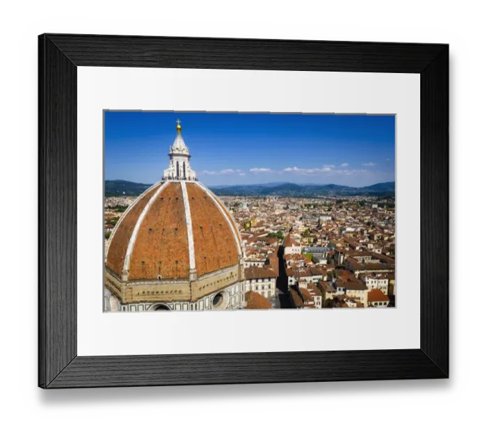 Framed Print : The Duomo dome and rooftops from Giottos Bell Tower (Campanile di Giotto), Florence Framed Print : The Duomo dome and rooftops from Giottos Bell Tower (Campanile di Giotto), Florence