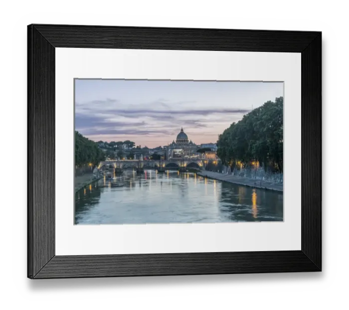 Framed Print : Europe, Italy, Rome, Tiber River Sunset Framed Print : Europe, Italy, Rome, Tiber River Sunset