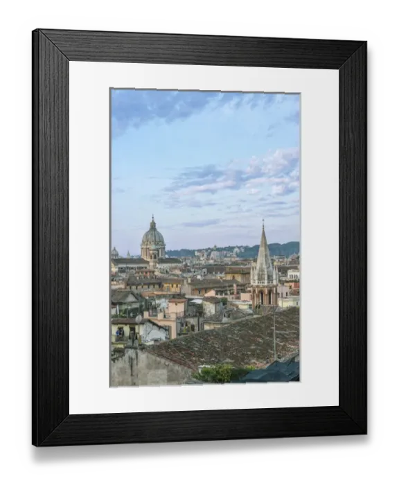Framed Print : Europe, Italy, Rome, City Rooftops