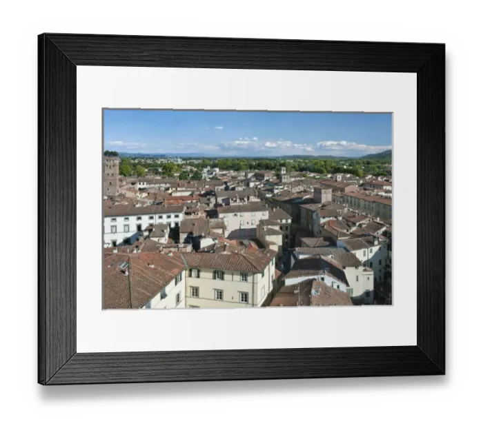 Framed Print : Europe, Italy, Tuscany, Lucca Town from the Clock Tower (Torre delle Ore) Framed Print : Europe, Italy, Tuscany, Lucca Town from the Clock Tower (Torre delle Ore)
