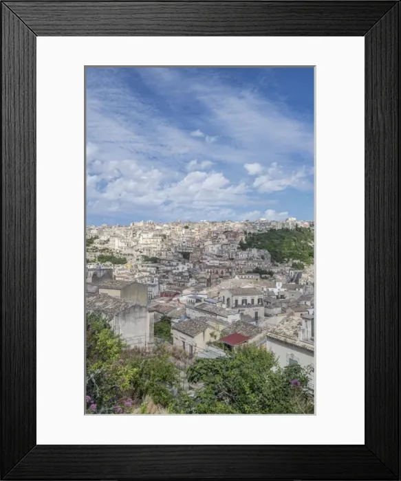 Framed Print : Europe, Italy, Sicily, Ragusa, View of Ragusa Upper Town