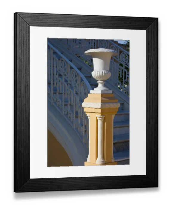 Framed Print : Europe; Italy; Lucca; Statue Vase Pillar