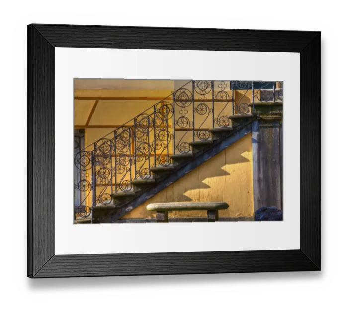 Framed Print : Europe; Italy; Lucca; Bright Color of Staircase Framed Print : Europe; Italy; Lucca; Bright Color of Staircase