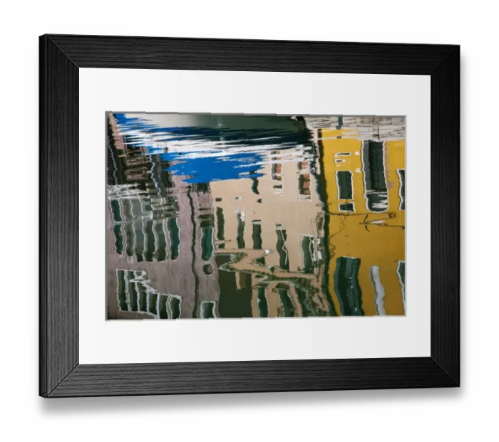 Framed Print : Europe; Italy; Venice; Reflections in Back Canal Framed Print : Europe; Italy; Venice; Reflections in Back Canal