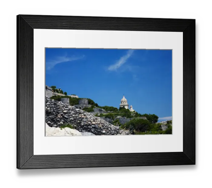 Framed Print : Europe; Italy; La Spezia; Portovenere; Church Dome in Sky Framed Print : Europe; Italy; La Spezia; Portovenere; Church Dome in Sky