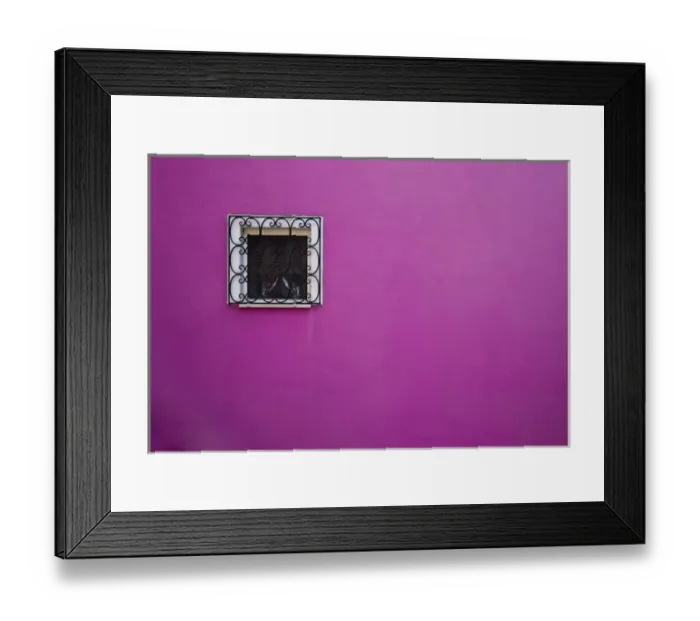 Framed Print : Europe; Italy; Burano; Window and Wall of a Bright Colored Home