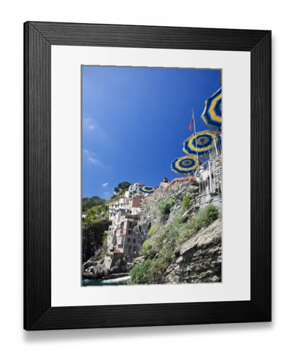 Framed Print : Europe; Italy; Cinque Terre; Manarola; Manarola Viewed from Beach Framed Print : Europe; Italy; Cinque Terre; Manarola; Manarola Viewed from Beach