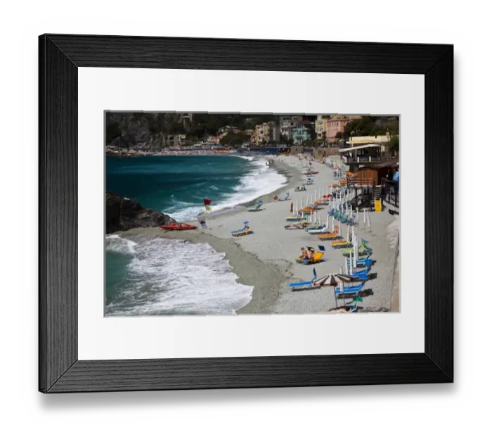 Framed Print : Europ; Italy; Cinque Terre; Monterosso; Vacationers enjoing the Beach at Monterosso Framed Print : Europ; Italy; Cinque Terre; Monterosso; Vacationers enjoing the Beach at Monterosso