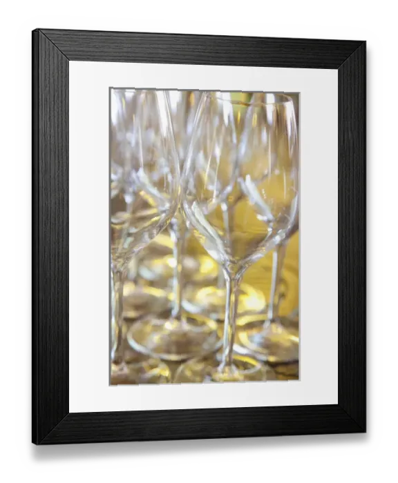 Framed Print : Europe; Italy; Tuscany; Selective Focus Wine Glasses set and ready to use Framed Print : Europe; Italy; Tuscany; Selective Focus Wine Glasses set and ready to use