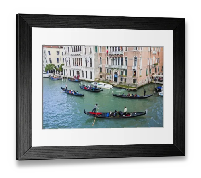 Framed Print : Euorpe; Italy; Venice; Gondolas with with riders dressed in carnival Attire Framed Print : Euorpe; Italy; Venice; Gondolas with with riders dressed in carnival Attire
