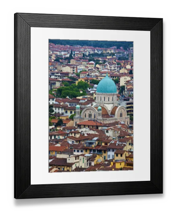 Framed Print : Europe; Italy; Florence; View From Above Tempio Maggiore Israelitico - Synagogue Framed Print : Europe; Italy; Florence; View From Above Tempio Maggiore Israelitico - Synagogue