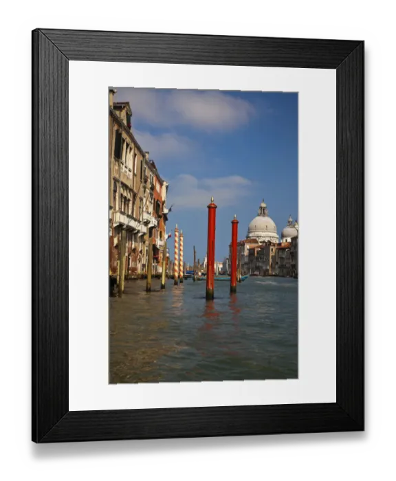 Framed Print : Europe; Italy; Venice; Santa Maria della Salute With Blue Sky and The Grand Canal Framed Print : Europe; Italy; Venice; Santa Maria della Salute With Blue Sky and The Grand Canal