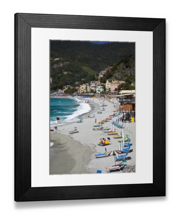 Framed Print : Europ; Italy; Cinque Terre; Monterosso; Vacationers enjoing the Beach at Monterosso Framed Print : Europ; Italy; Cinque Terre; Monterosso; Vacationers enjoing the Beach at Monterosso