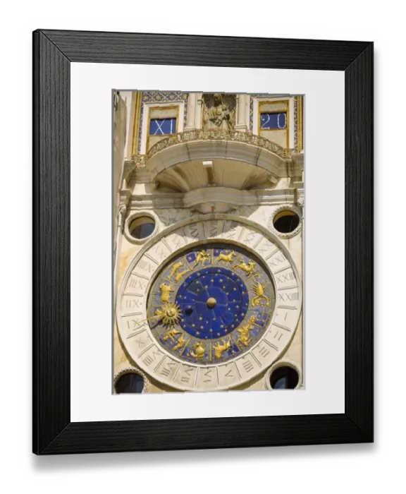 Framed Print : The Torre dell Orologio (Clock tower) in the Piazza San Marco, Venice, Veneto, Italy
