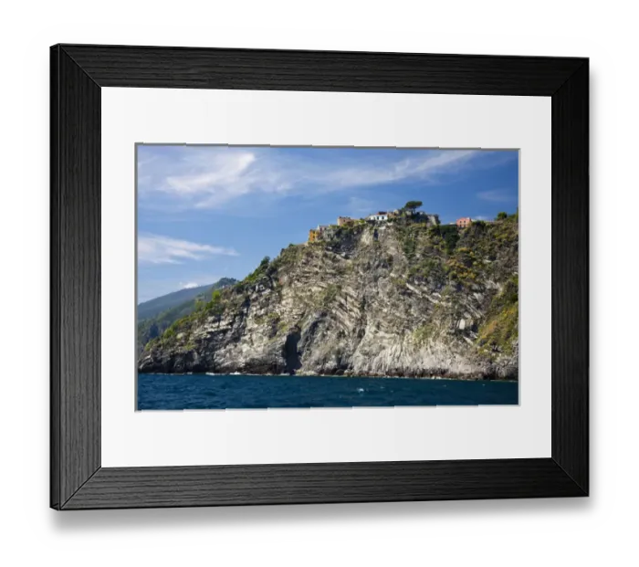 Framed Print : Europe; Italy; Cinque Terre; Corniglia; View of the Hillside town of Corniglia Fron Framed Print : Europe; Italy; Cinque Terre; Corniglia; View of the Hillside town of Corniglia Fron