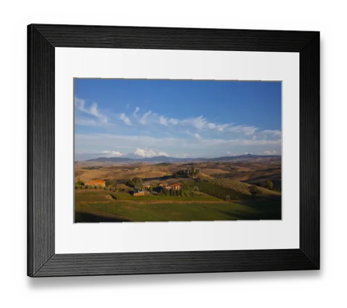 Framed Print : Europe; Italy; Tuscany; San Quirico D Orcia; Belvedere House in Southern Tuscany