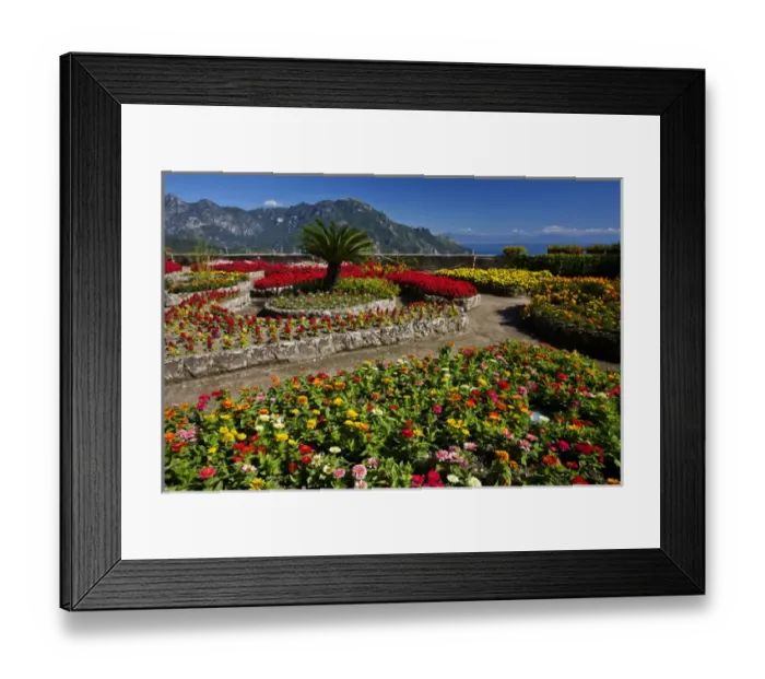 Framed Print : Europe; Italy; Amalfi Coastline; Ravello; View of the Villa Rufolo in Ravello, Italy Framed Print : Europe; Italy; Amalfi Coastline; Ravello; View of the Villa Rufolo in Ravello, Italy