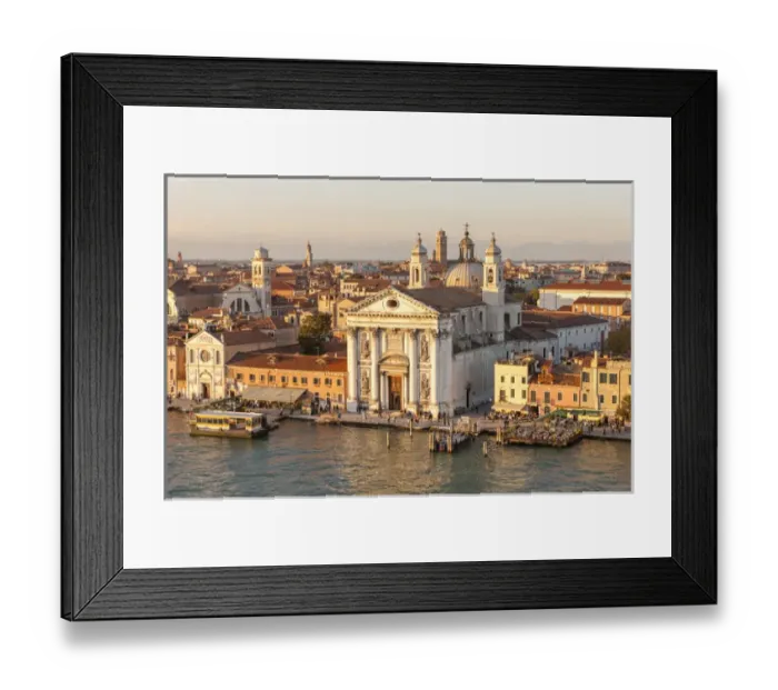 Framed Print : Skyline from above with Gesuati in front. Venice. Italy Framed Print : Skyline from above with Gesuati in front. Venice. Italy