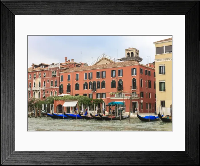 Framed Print : Grand Canal with Gondola. Venice. Italy